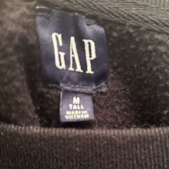 Gap Black Crew Neck Sweatshirt. Super Soft. No Fading. Size Medium Tall - Picture 4 of 4